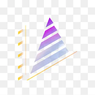 创意金字塔渐变数据报表PPT素材