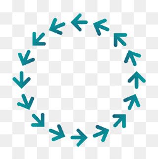 绿色圆环箭头,免抠元素