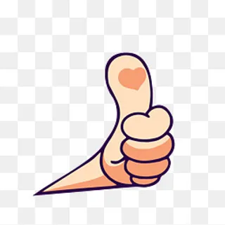 卡通手绘点赞的手素材,免抠元素