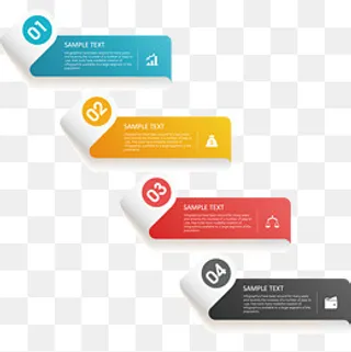 PPT序列分类图表,免抠元素