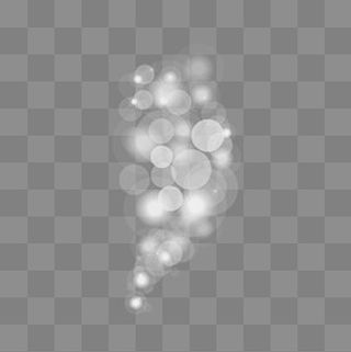 白色光圈光晕矢量流光素材,免抠元素