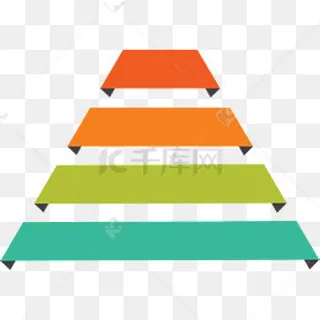 矢量手绘折纸金字塔