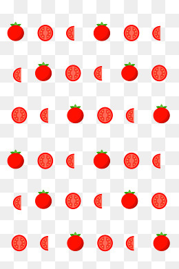 红色的番茄底纹插画
