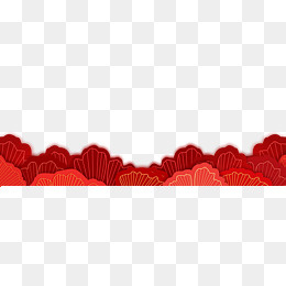 红色祥云banner,免抠元素