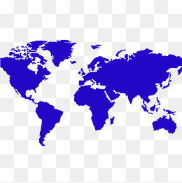 深蓝色大陆板块,免抠元素