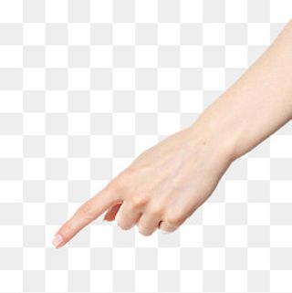 手指标向下,免抠元素