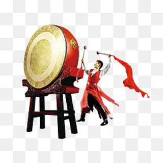 敲鼓中国风