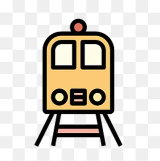 地铁电车卡通免扣素材,免抠元素