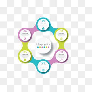 圆形数字目录图表,免抠元素