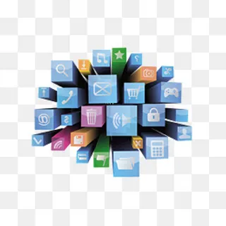 创意几何体长方体ppt图表