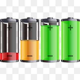 彩色的电池电量提示符号图标,免抠元素