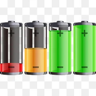 彩色的电池电量提示符号图标,免抠元素