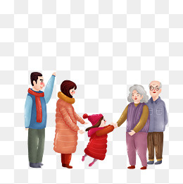 手绘回娘家png图,免抠元素