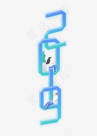 2019年小清新3D立体卡通艺术数字菜鸟图库,免抠元素艺术字