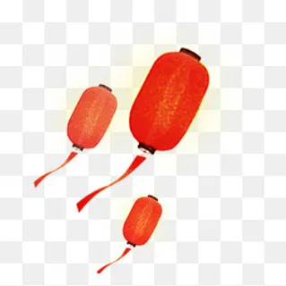 新年节日红色喜庆灯笼,免抠元素
