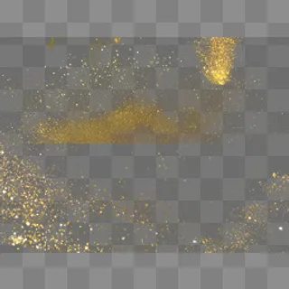 金色粒子唯美大气光感特效,免抠元素