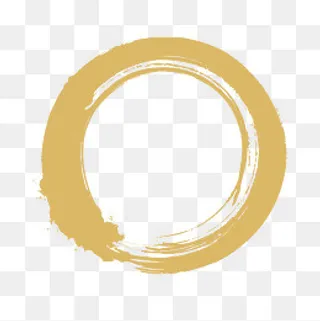 金色水墨圆圈书法,免抠元素