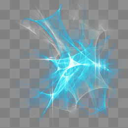 蓝色光效光斑元素,免抠元素