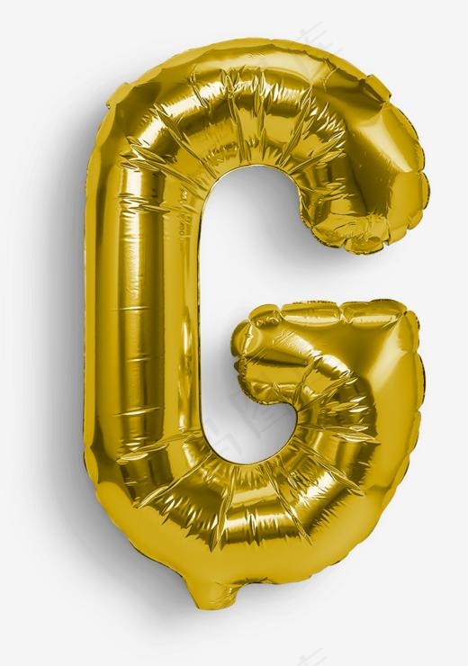 卡通手绘气球字母G