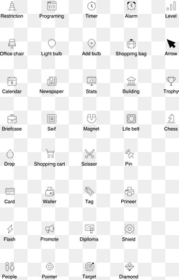 网页SEO线型矢量图标icon,免抠元素(1871*2910px)ai矢量模版下载