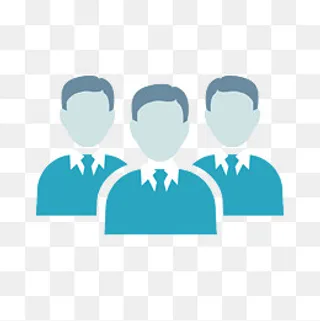 蓝色商务人群,免抠元素