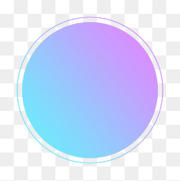 手绘渐变圆形装饰,免抠元素