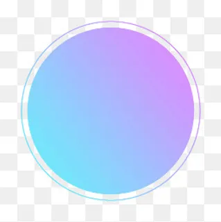 手绘渐变圆形装饰,免抠元素