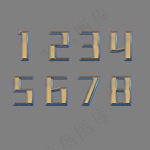 3D水晶数字艺术字