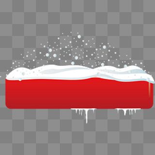 红色按钮冰雪按钮素材,免抠元素