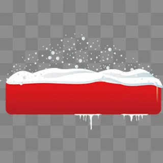 红色按钮冰雪按钮素材,免抠元素