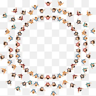 中国人口日一圈小人,免抠元素