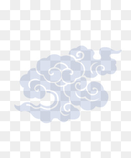 蓝色祥云,免抠元素(500*600px)