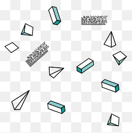 抽象孟菲斯漂浮元素(2000*2000px)ai矢量模版下载