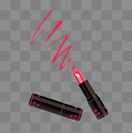 手绘漂亮的口红插画
