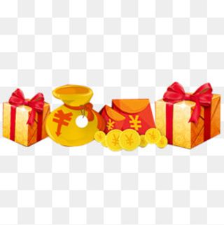 红包礼品金币,免抠元素