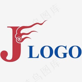 免抠创意红色图标J字母log