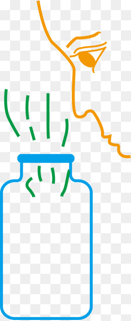 实验中的闻气味卡通,免抠元素