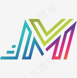 卡通手绘英文字母M