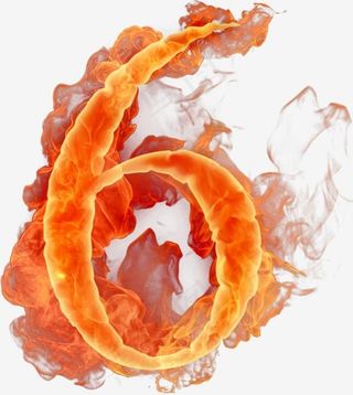 红色火焰数字六