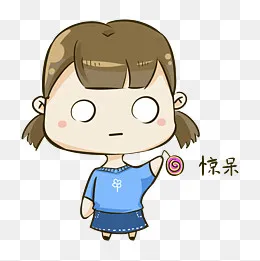 Q版女孩1表情包惊呆(2000*2000px)psd模版下载