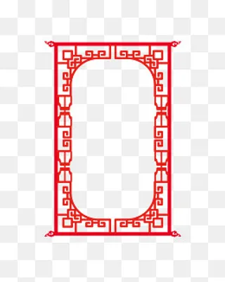 矢量手绘中国风边框,免抠元素