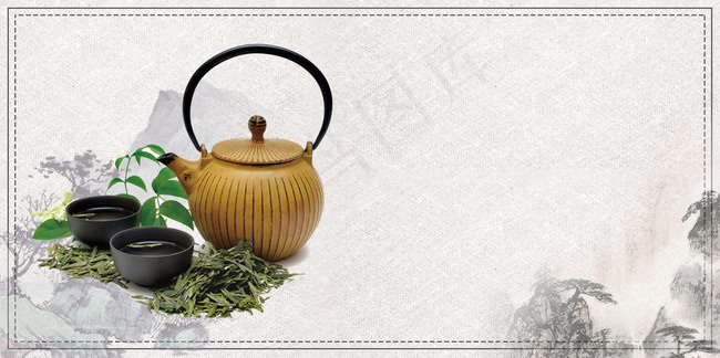 中国风茶叶促销海报背景素材背景图片素材