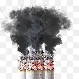 冒着黑烟的香烟图,免抠元素(3000*3000px)psd模版下载