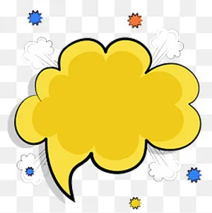 爆炸性气泡氛围浓烈对话框,免抠元素