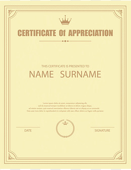 黄色证书PNG下载