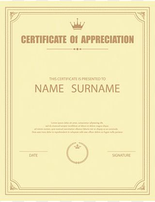 黄色证书PNG下载