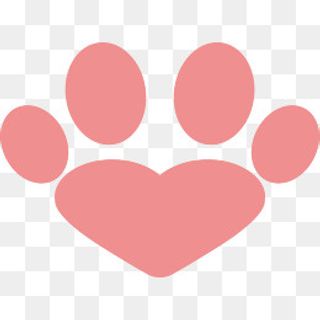 可爱卡通粉色猫爪印矢量素材