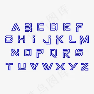 卡通创意机械字母