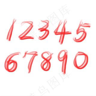 菜鸟图库 免扣 数字 肌理效果 手写数字