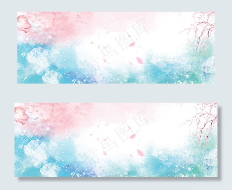 彩色创意水墨花朵背景背景图片素材,背景元素